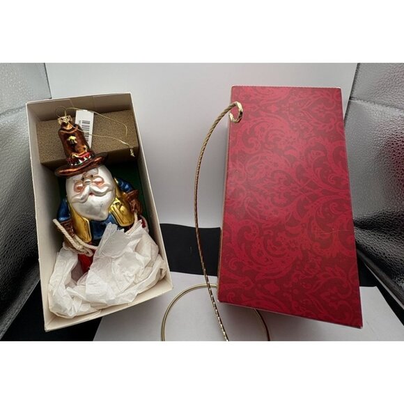 OLD WORLD BLOWN GLASS ORNAMENT WESTERN SANTA Cowboy - Picture 7 of 7